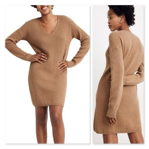 Madewell Relaxed Vneck Sweater Dress 